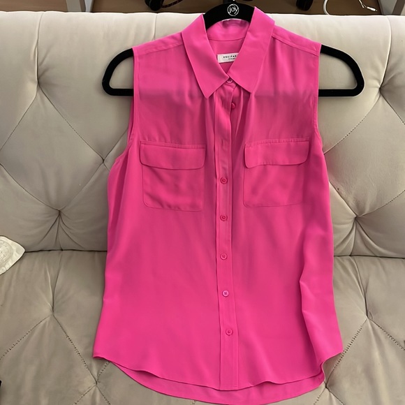 Equipment Signature sleeveless blouse Pink size small - Picture 2 of 5